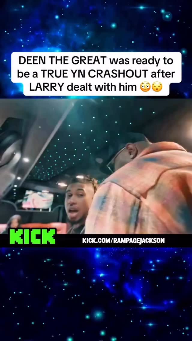 AFTER THE SLAP STREAMER SAYS HE HAS A STRAP IN THE CAR AND LARRY ISNT ...