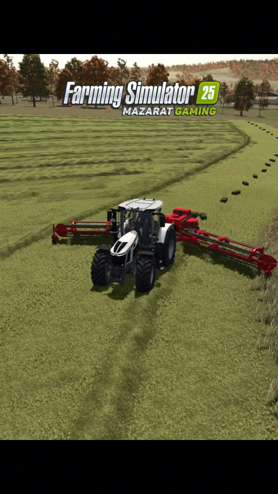 Self-raking baler in action! 🌾💪 It rakes and bales the hay in one ...