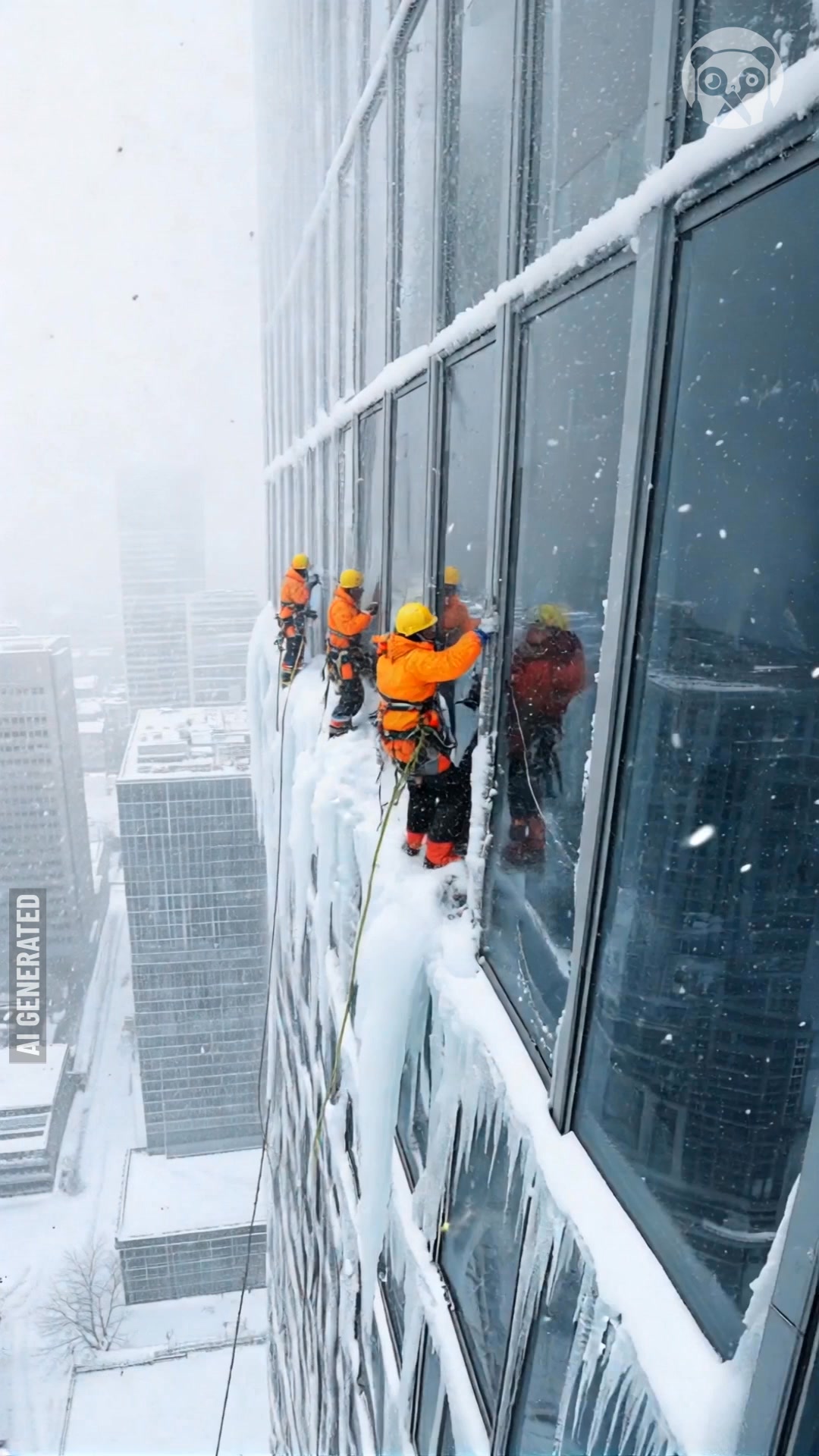 Could you brave the heights like these fearless workers? (AI generated ...