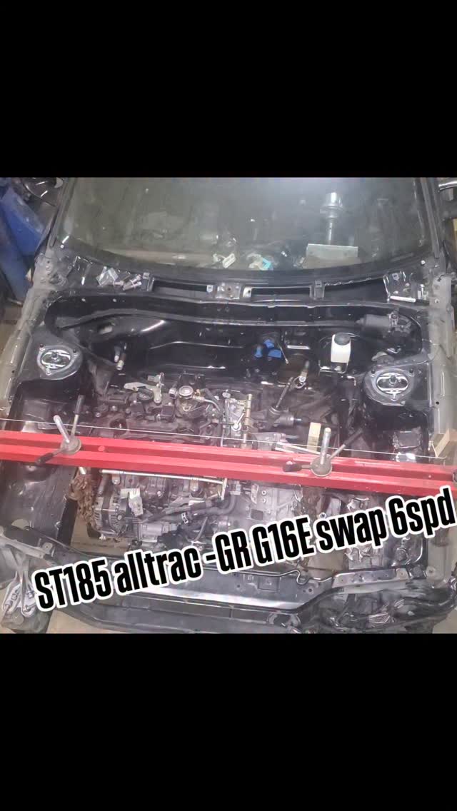 We got the engine/transmission in location and ready to fabricate the ...