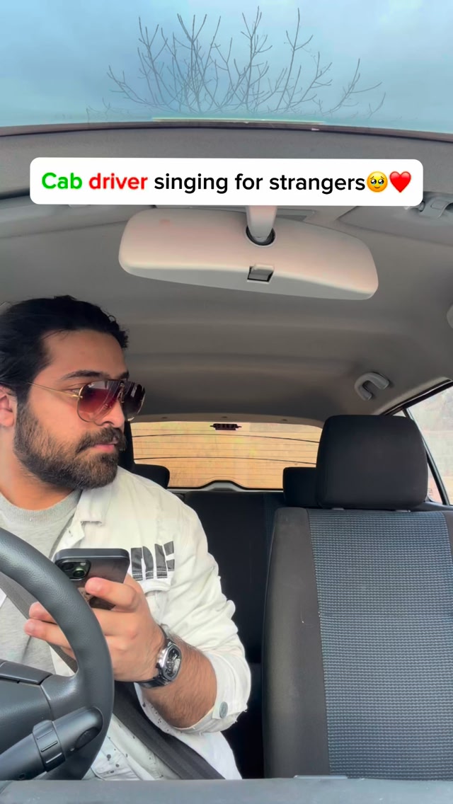 Mard zaat🥺 ️ His smile was so deep😭 . . . #random #cab #driver #singing ...