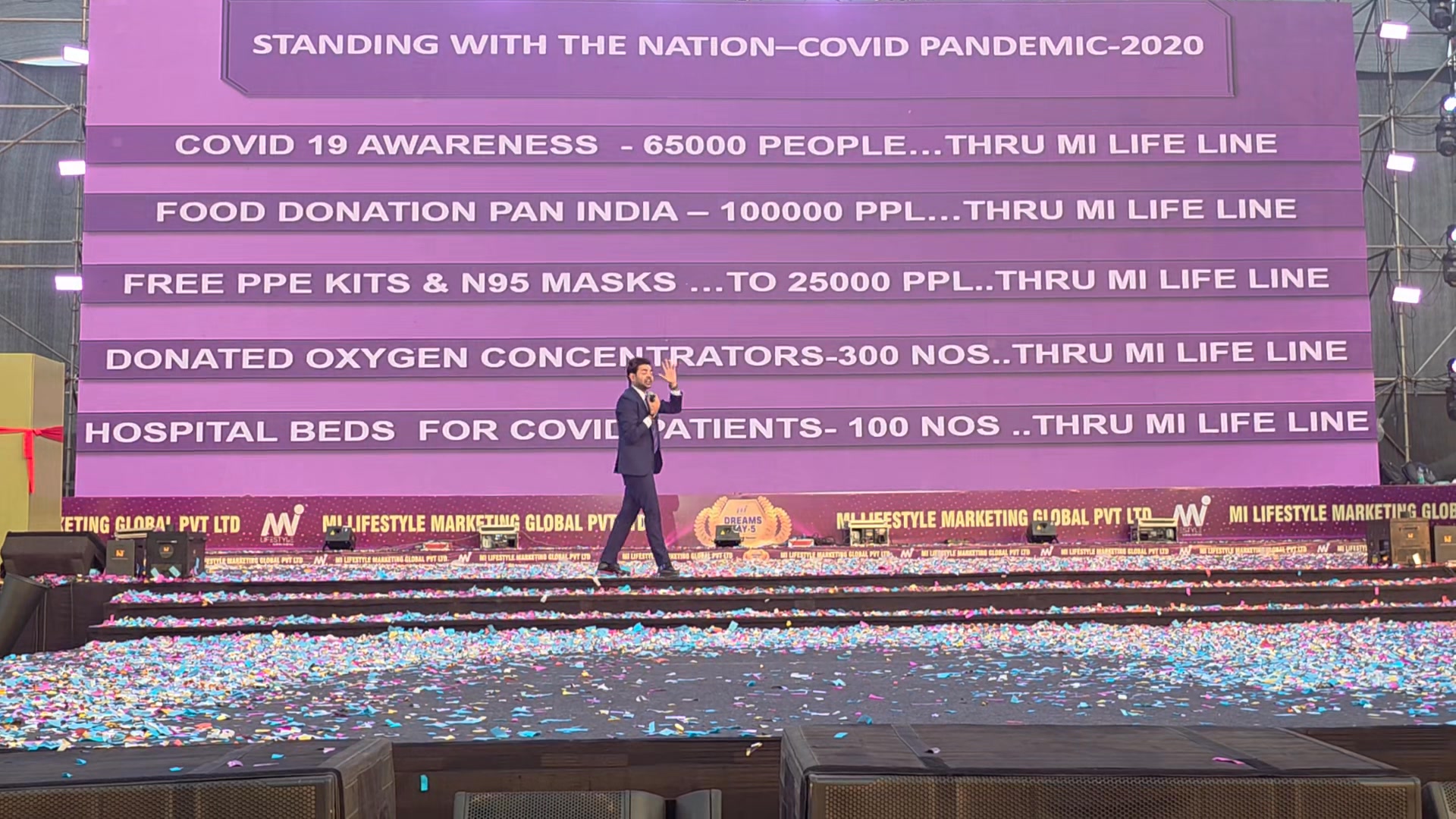 The Prince of MILIFESTYLE Nikhal Sir, presentation on stage ...