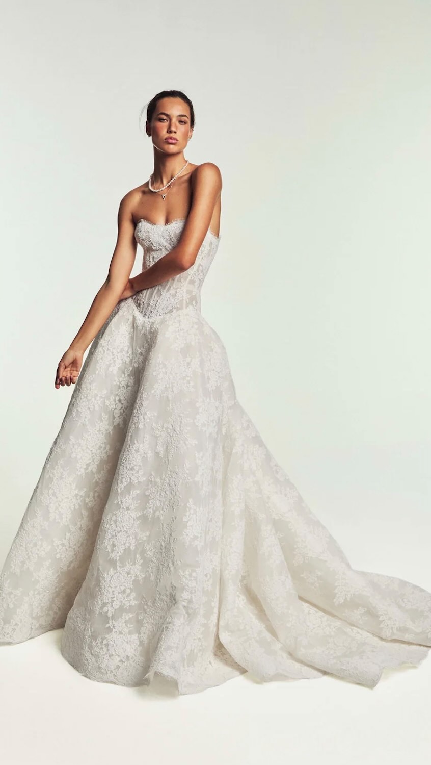Beloved by Monique Lhuillier Lace Wedding Dress Now at Chic Parisien