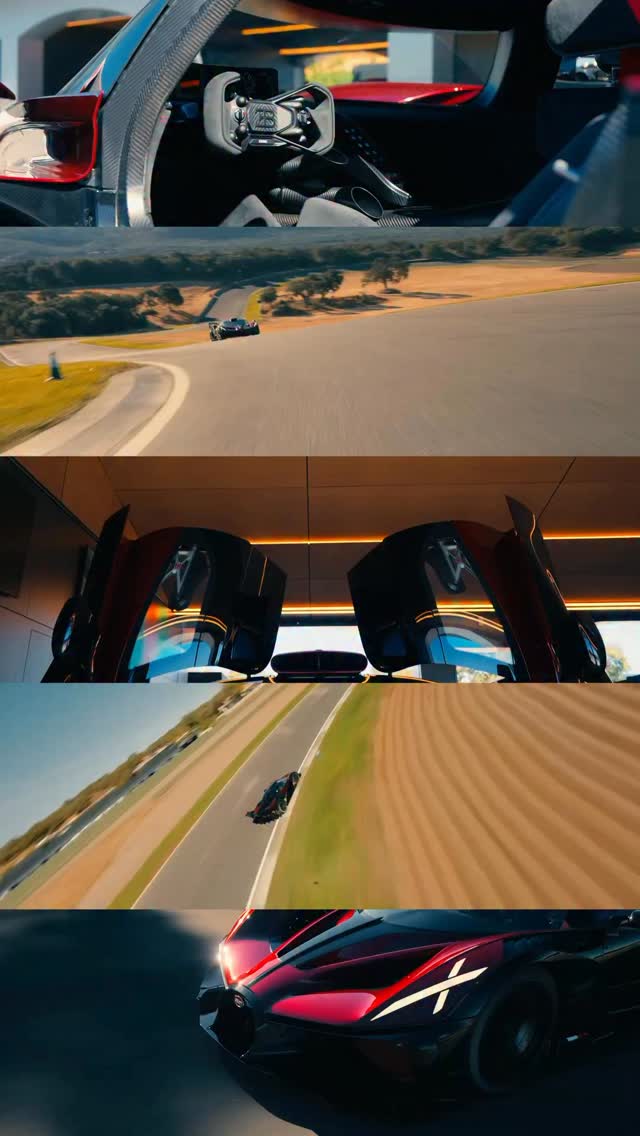 A rare sight: the BUGATTI BOLIDE taking on the sweeping corners of the ...