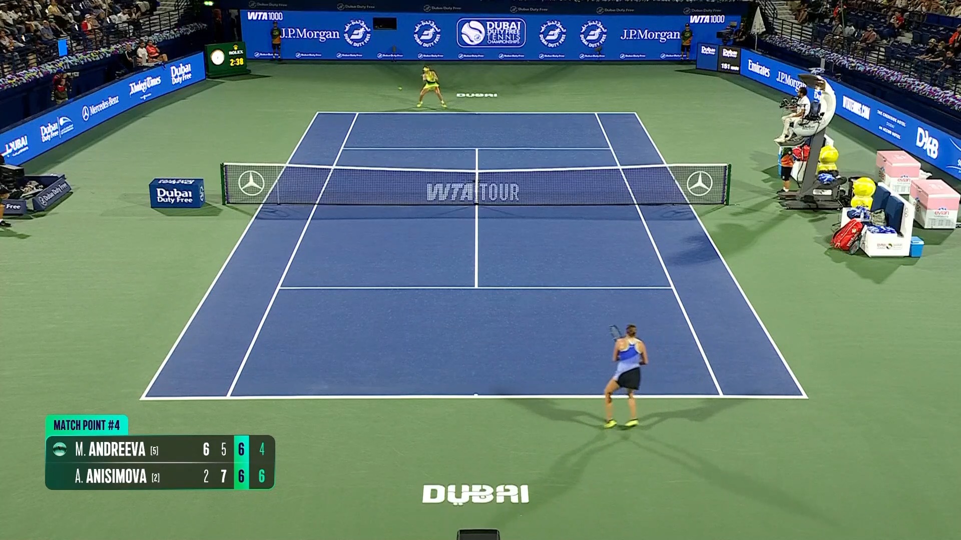 WHAT A FIGHT ? Amanda Anisimova takes out defending Dubai champ 