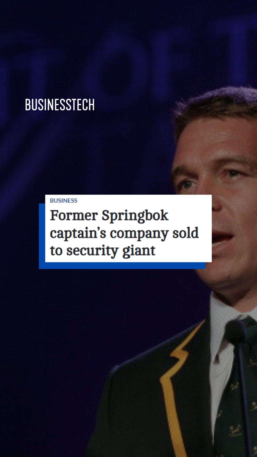 Springbok legend John Smit is the CEO of SSG Holdings, which is being ...