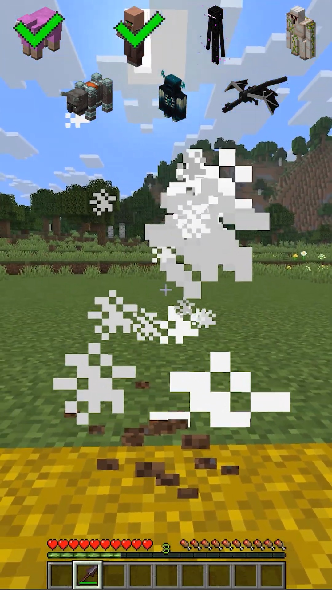 Testing Spear Falling Damage on Mobs #Minecraft #Memes | Eystreem ...