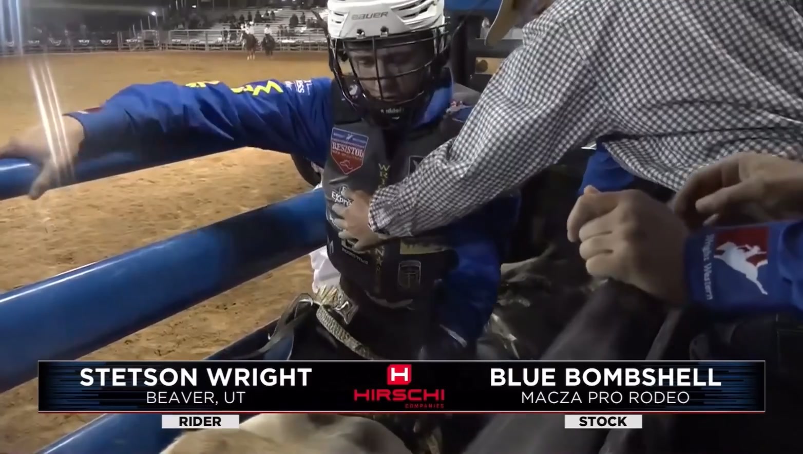 Stetson Wright goes 89.5 last night on the UNRIDDEN Macza Pro Rodeo's ...