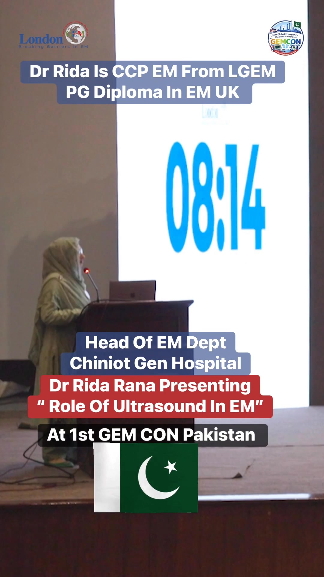 Dr Rida Rana presented “Role of Ultrasound in EM” at Bahria Auditorium ...