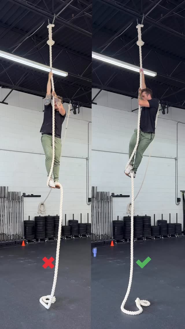 The secret to not getting rope burn When you are doing a rope climb ...