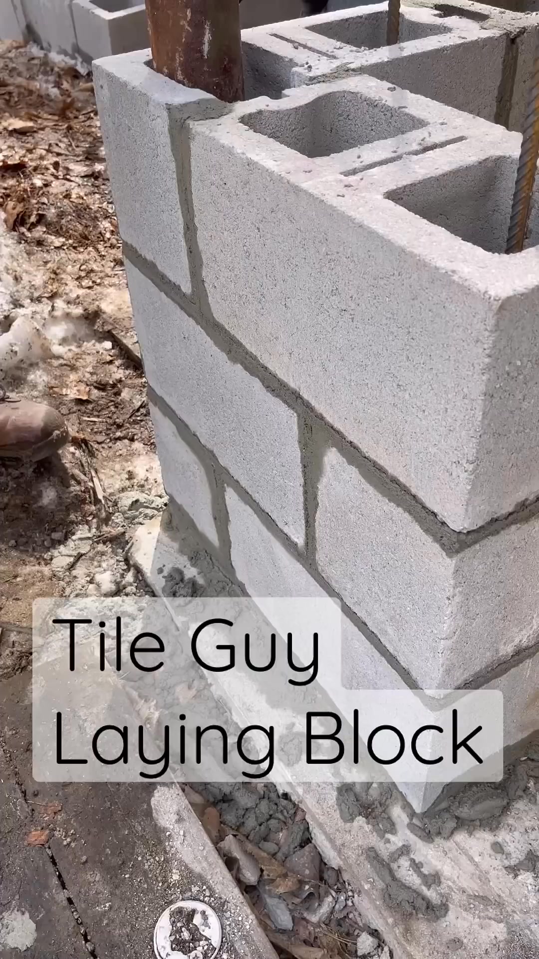 How to install cement block. Rookie installer. #diy #youtubeshorts # ...