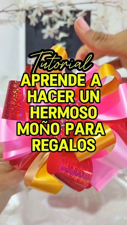 ¡Haz este moño hermoso con cinta de papel en minutos! Solo necesitas 2 ...