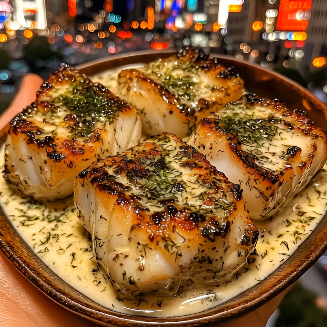 Lemon Butter Cod Cubes with Dill Cream Sauce (Full recipe in 💬) | Lora ...