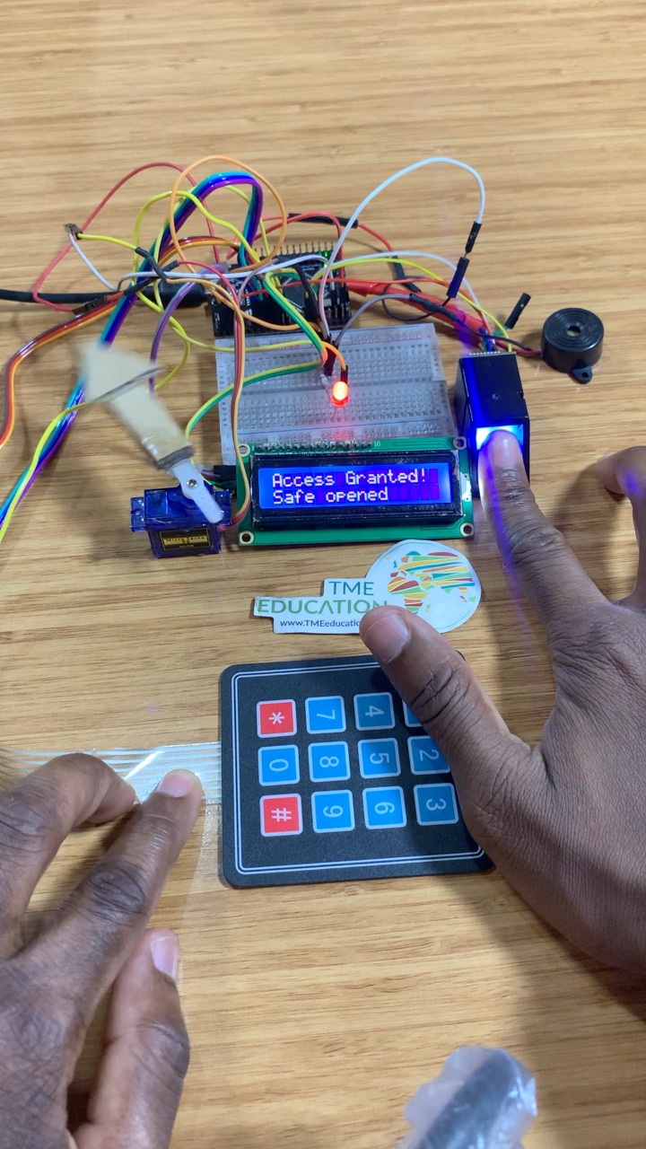 DIY Safe using Arduino & Servo Motor, LCD Display, Fingerprint scanner ...