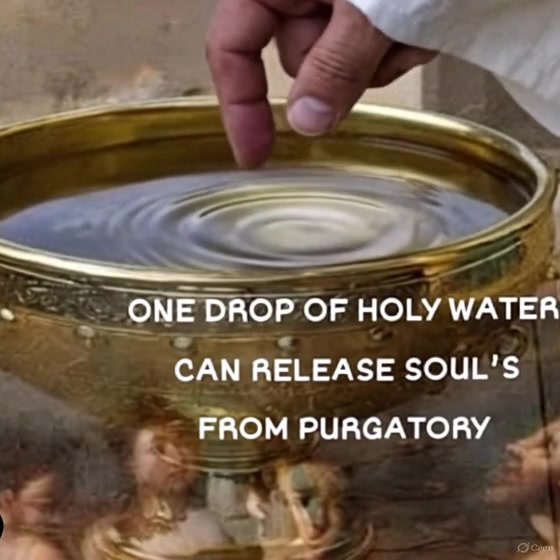 Sprinkle a few drops of Holy Water and pray fervently: 