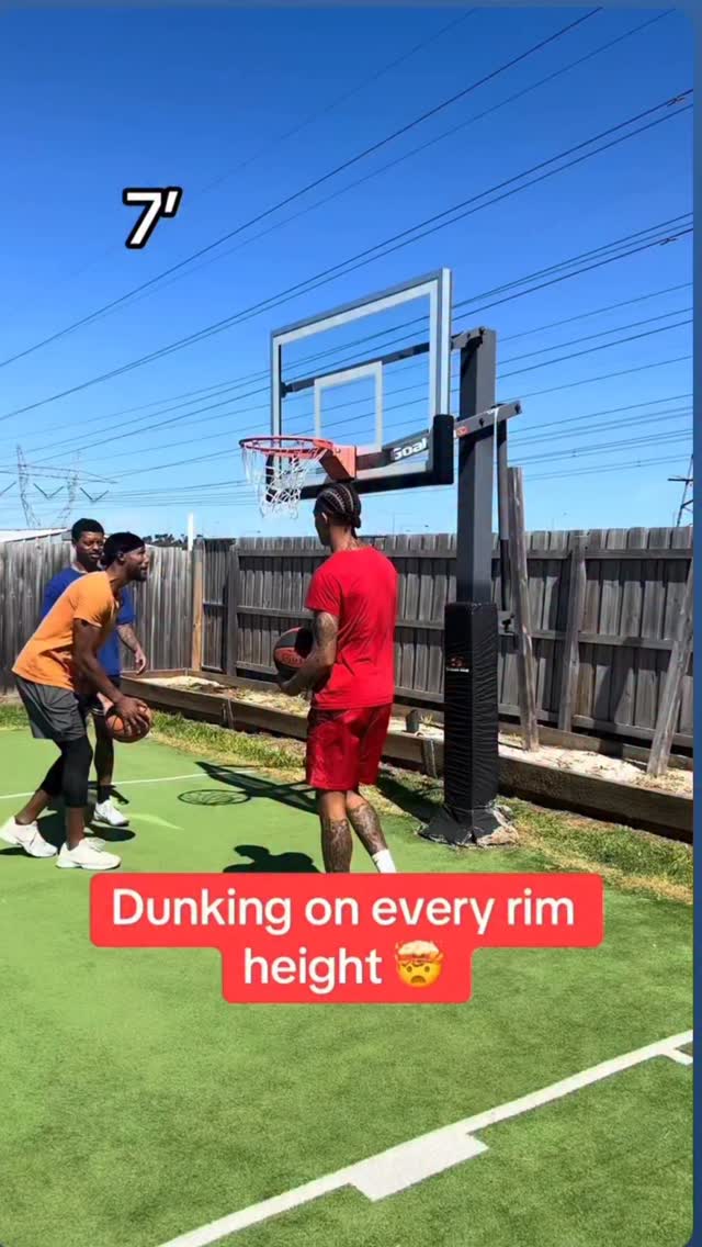 dunking on every rim height with the fam @t.currie @everybody ...