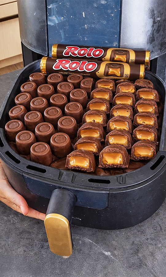 Air Frying Rolos To Make A Giant Rolo! | Eitan Bernath | Facebook