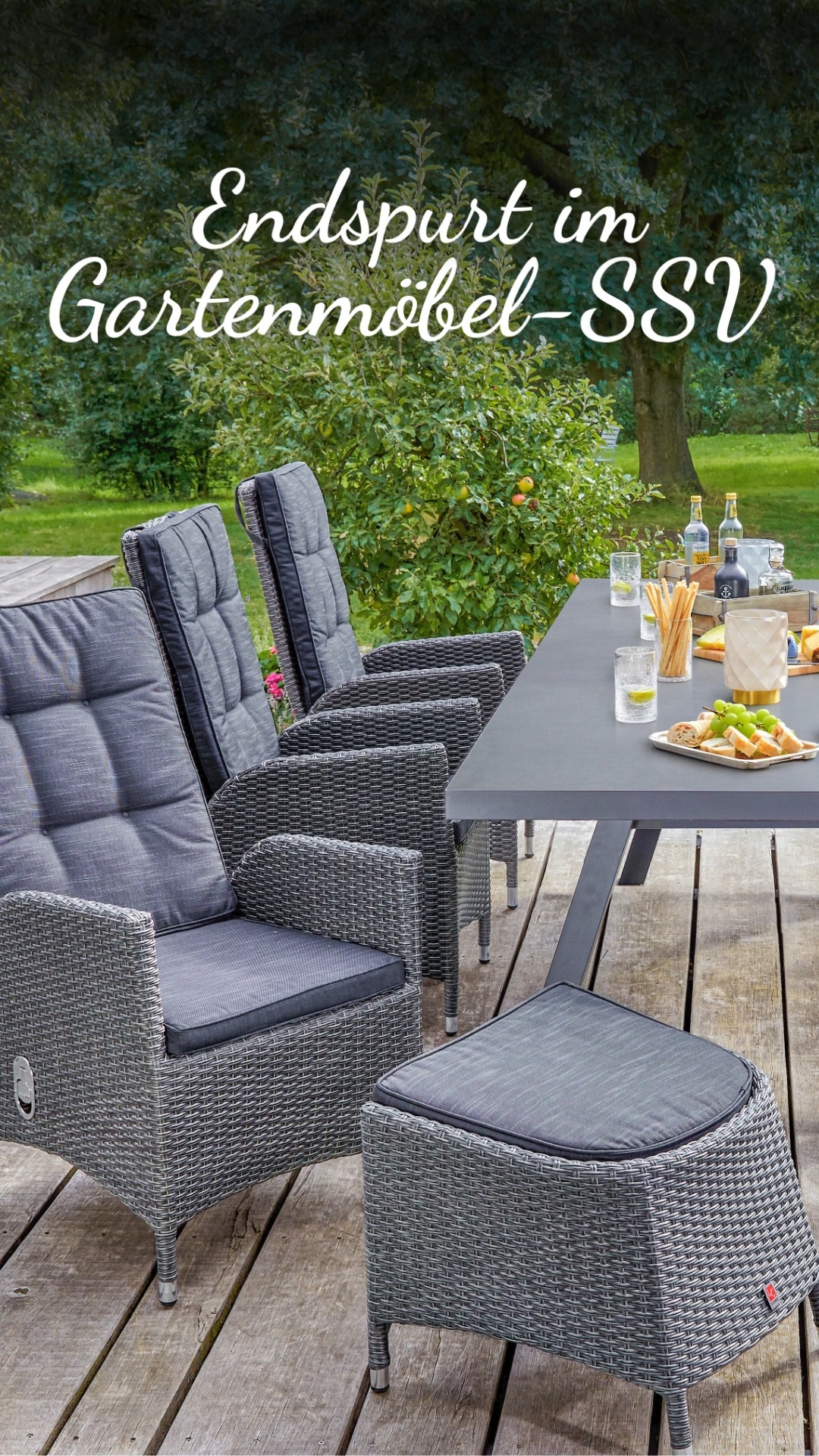 Dein Sommer-Glück wartet! 💜, Der Endspurt unseres Gartenmöbel-SSV hat begonnen – und mit ihm die Chance auf unschlagbare Angebote! Träume nicht länger, sondern hol dir dein neues Lieblingsstück mit