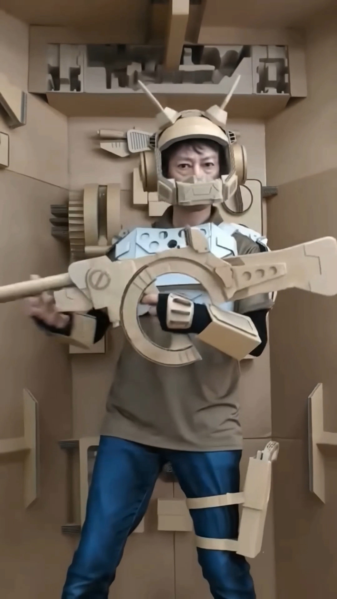He Designs Military Weapons Using Only Cardboard! 😲💥 #creativeminds # ...