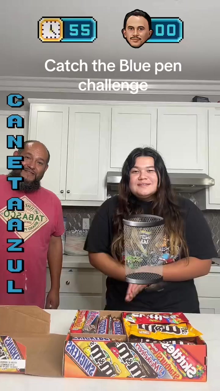 Catch the blue Pen Challenge #challenge #familygames #challenges #games ...