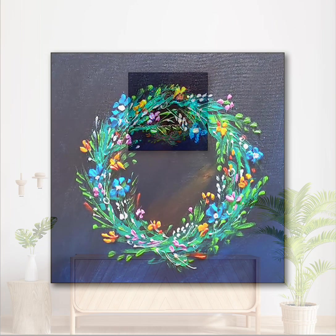 Easy painting technique 🎨 ️ Simple acrylic painting idea 😍😍 ...