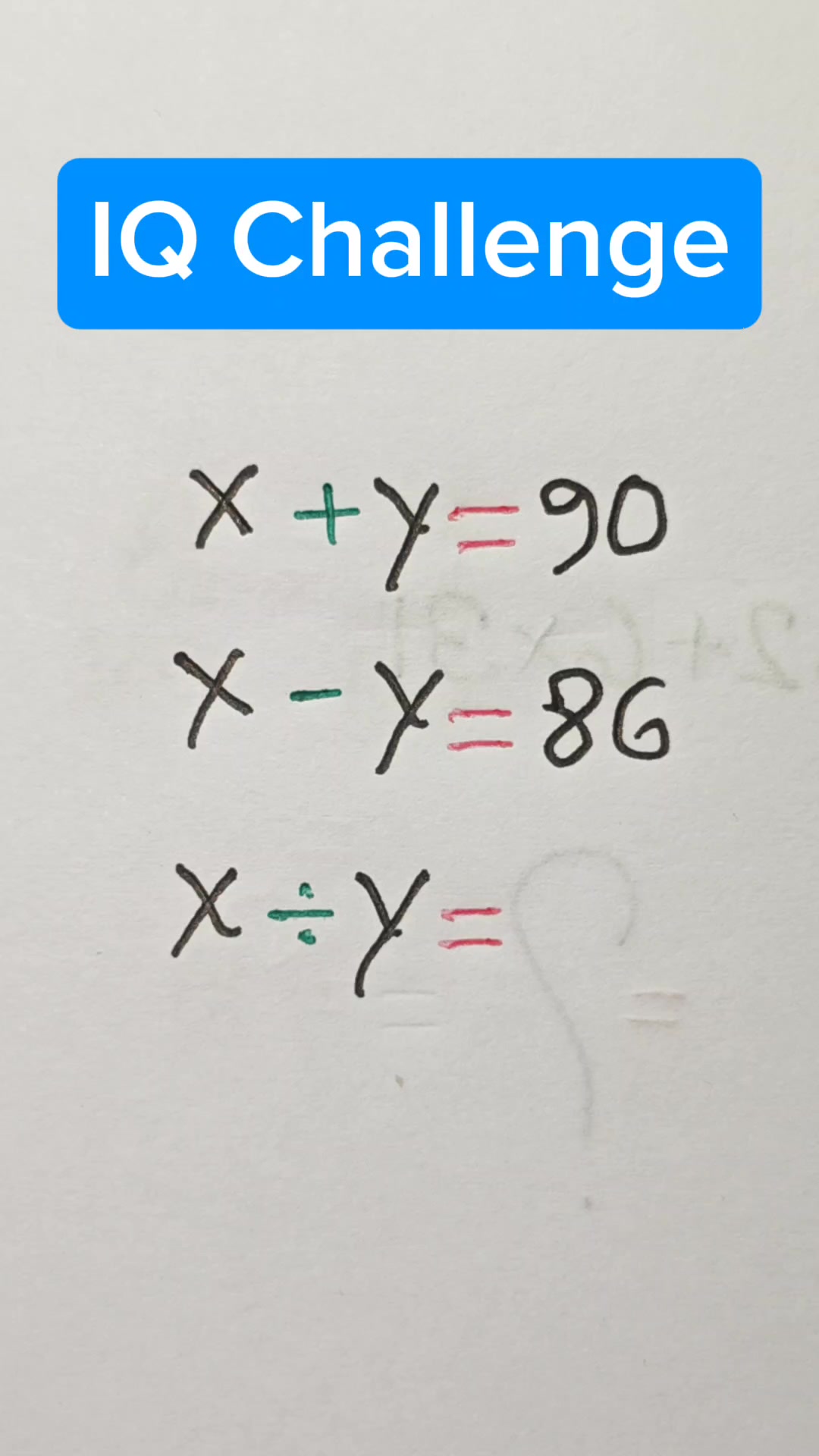 IQ Challenge 🧠 #math #reels #mathtest #reelsvideo #iqchallenge # ...