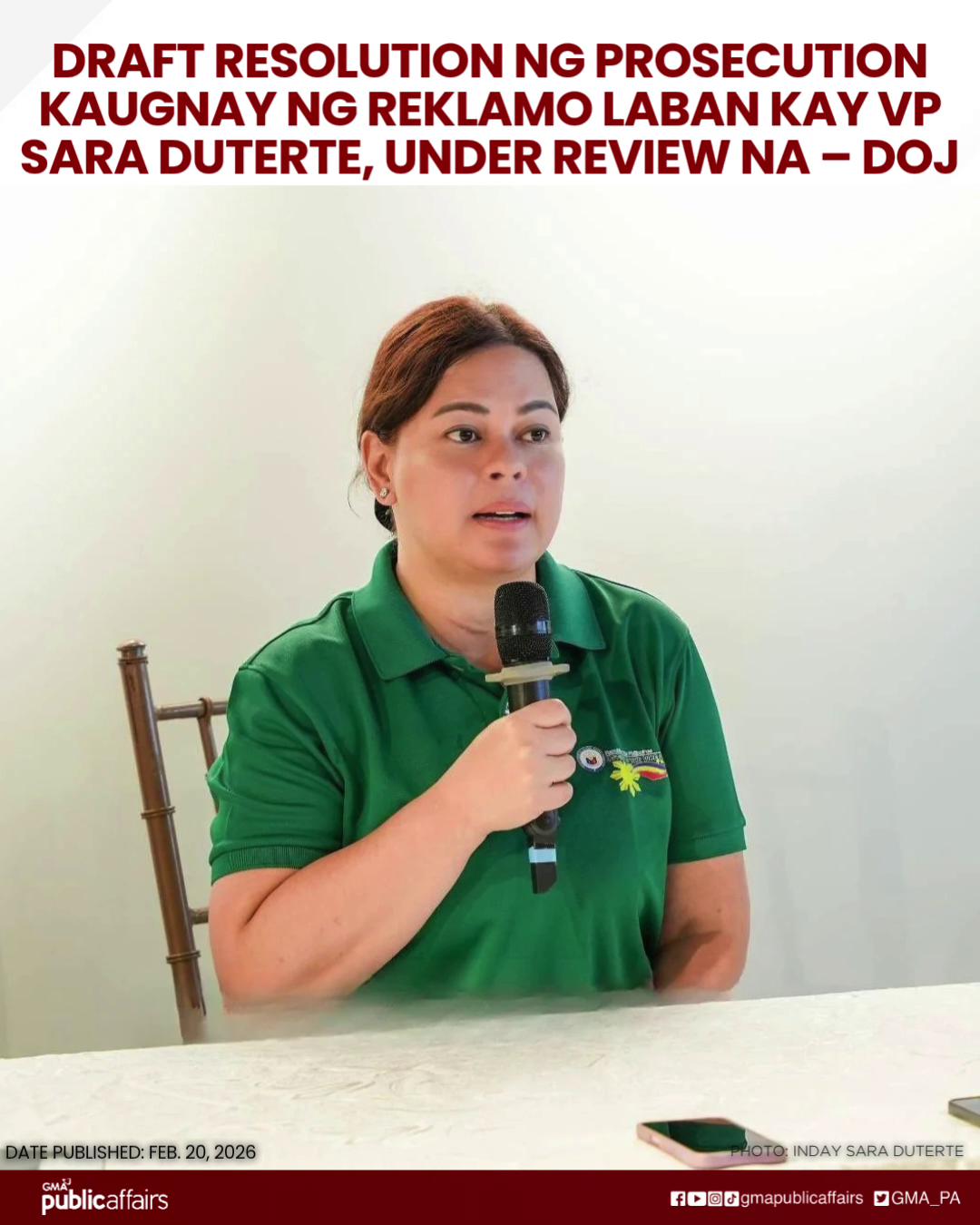 DRAFT RESOLUTION NG PROSECUTION KAUGNAY NG REKLAMO LABAN KAY VP SARA ...
