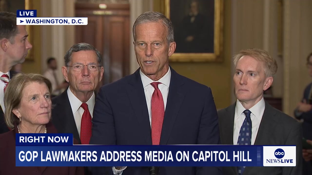 Senate Majority Leader John Thune warns that the U.S. is "only hours ...