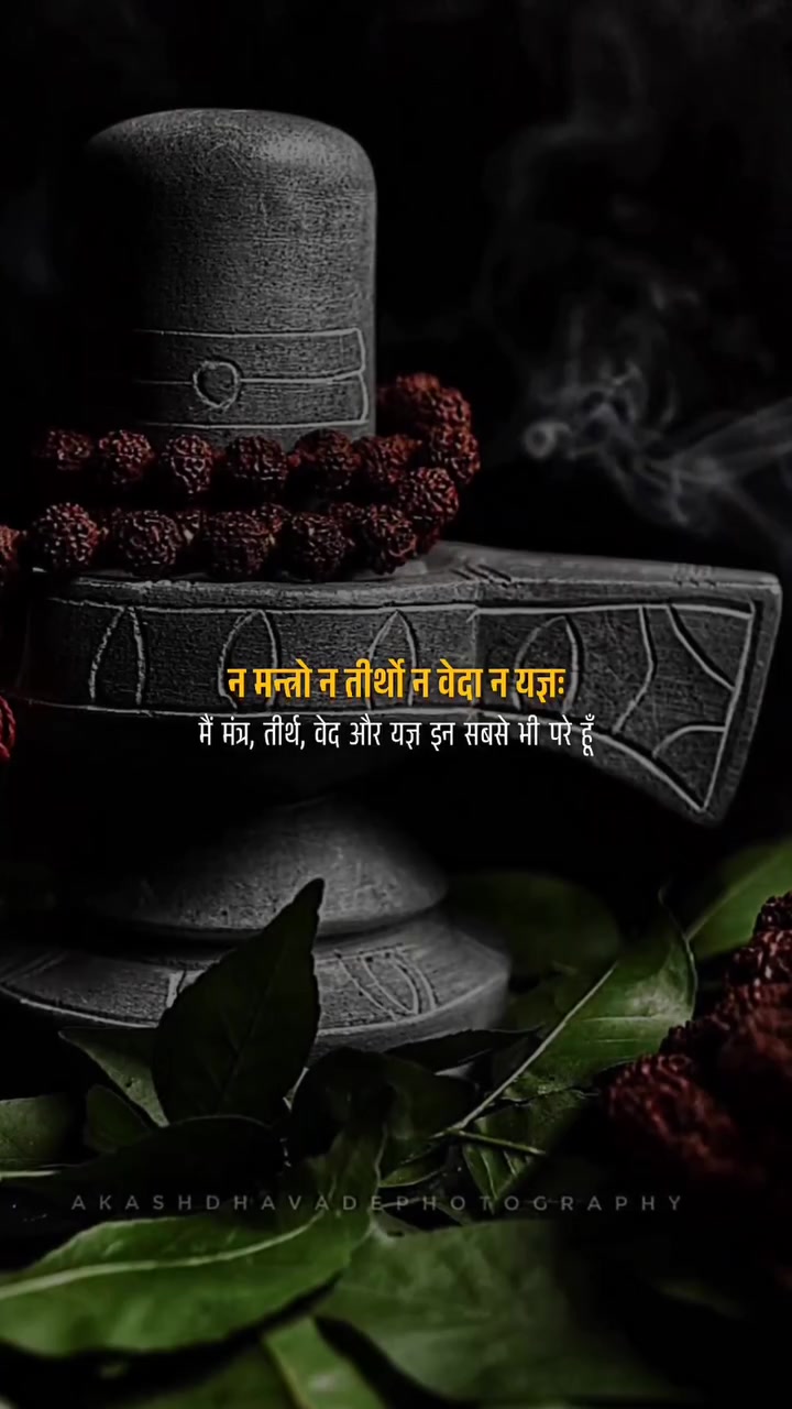 न #पुण्यं न पापं न सौख्यं न दुःखं न मन्त्रो न तीर्थं न वेदा न यज्ञाः ...