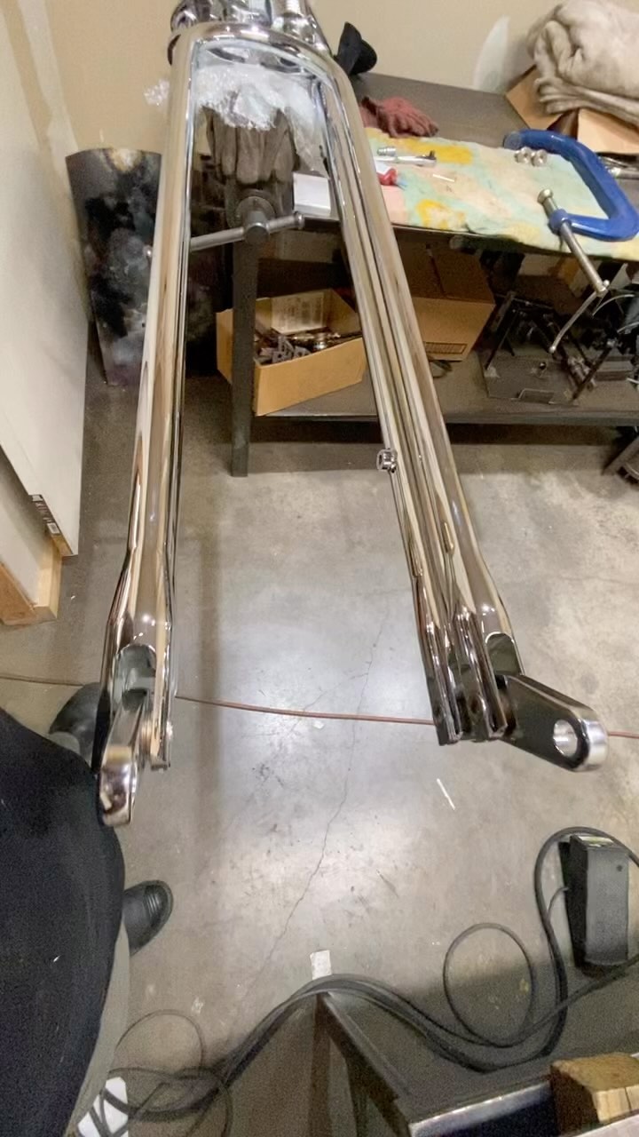 Three Two Redneck midglide #springerfrontend in shiny chrome…. # ...