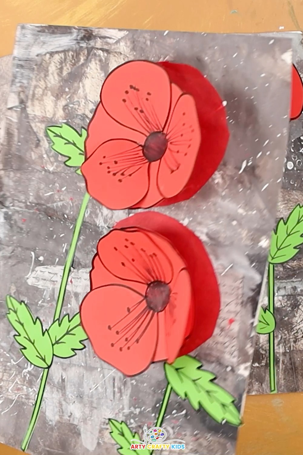 Create a beautiful 3D mixed media poppy for Remembrance Day — a ...