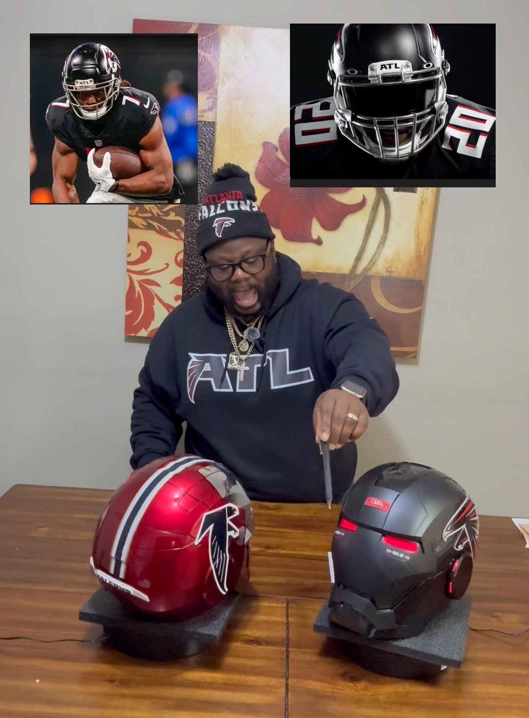 atlanta falcons motorcycle helmet Jalon Walker Signed Speed Flex Full Size Rise u – More Than Sports and a three Atlanta Falcons 2020 Full Size
