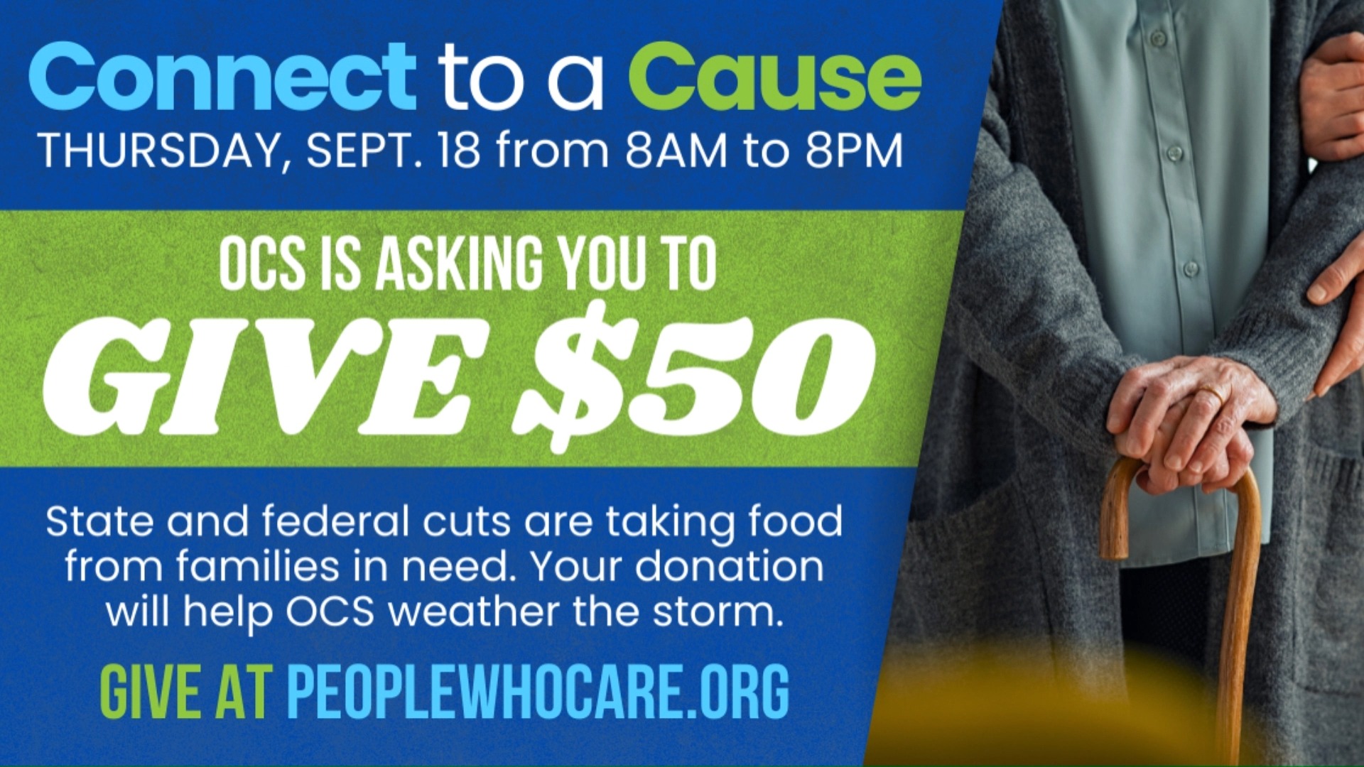 Today is Connect to a Cause! When you donate to OCS before 8 p.m. at ...