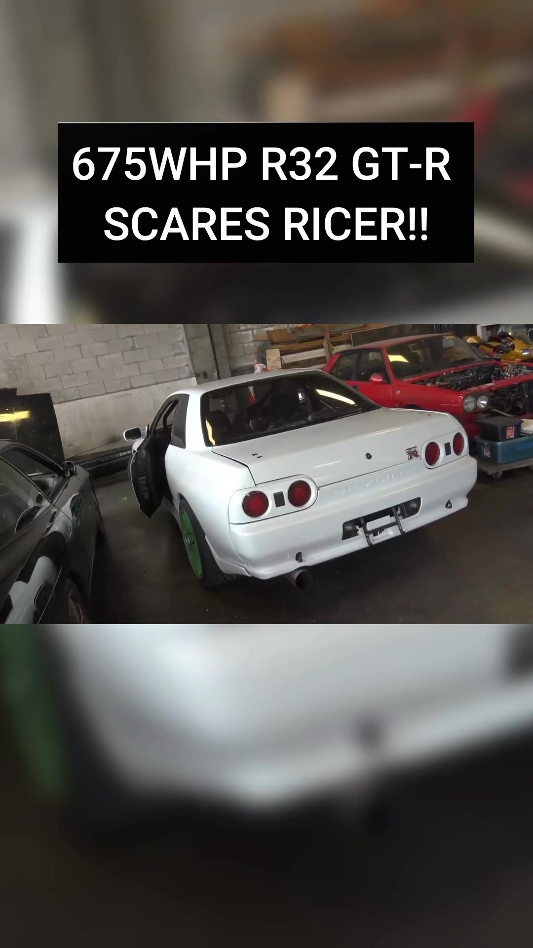 Big power r32 GTR scares local ricer side show kid. He’s never felt ...