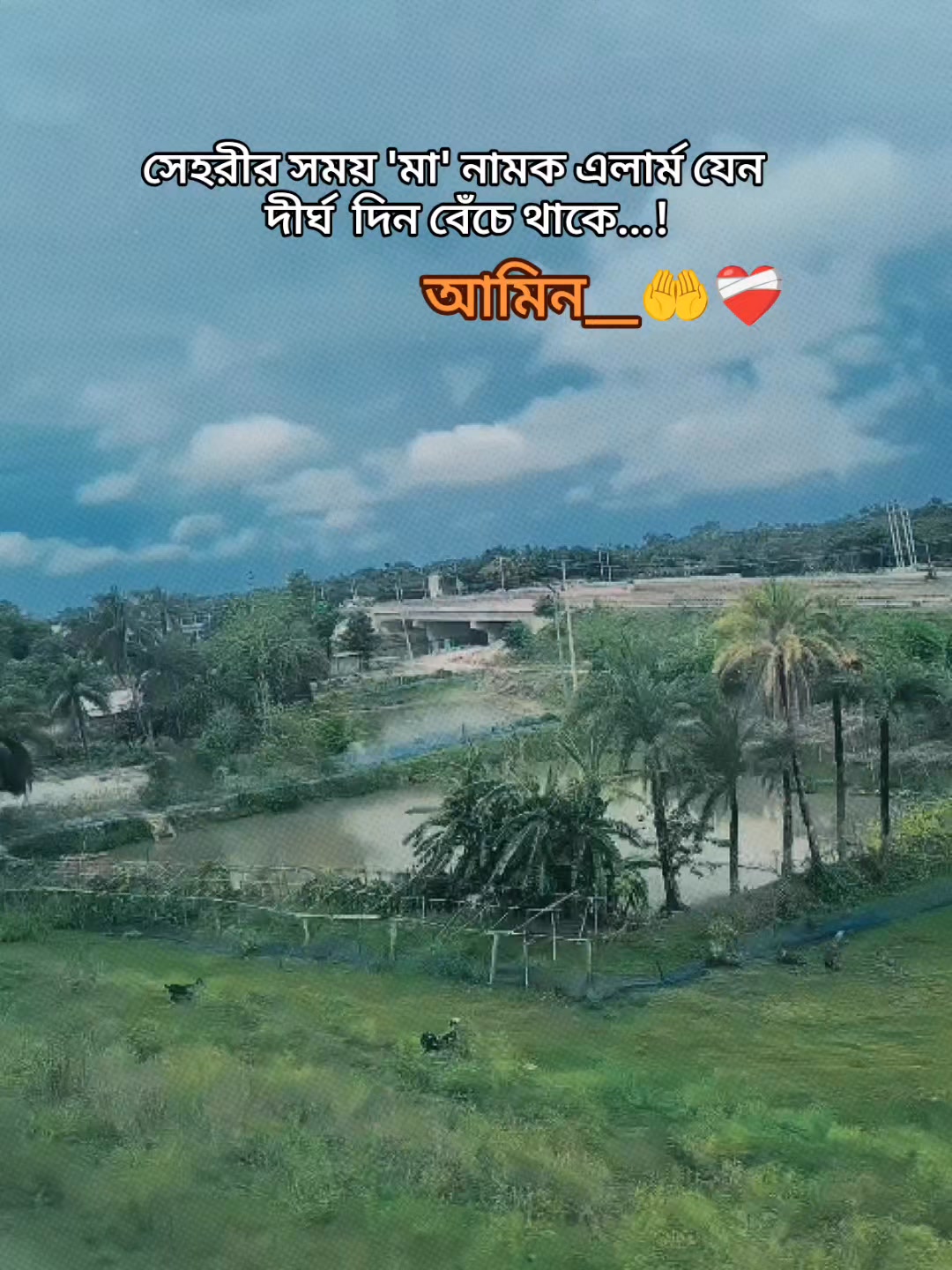 সেহরীর সময় 'মা' নামক এলার্ম যেন দীর্ঘ দিন বেঁচে থাকে.) 🤲 ️‍🩹 আমিন 🥰