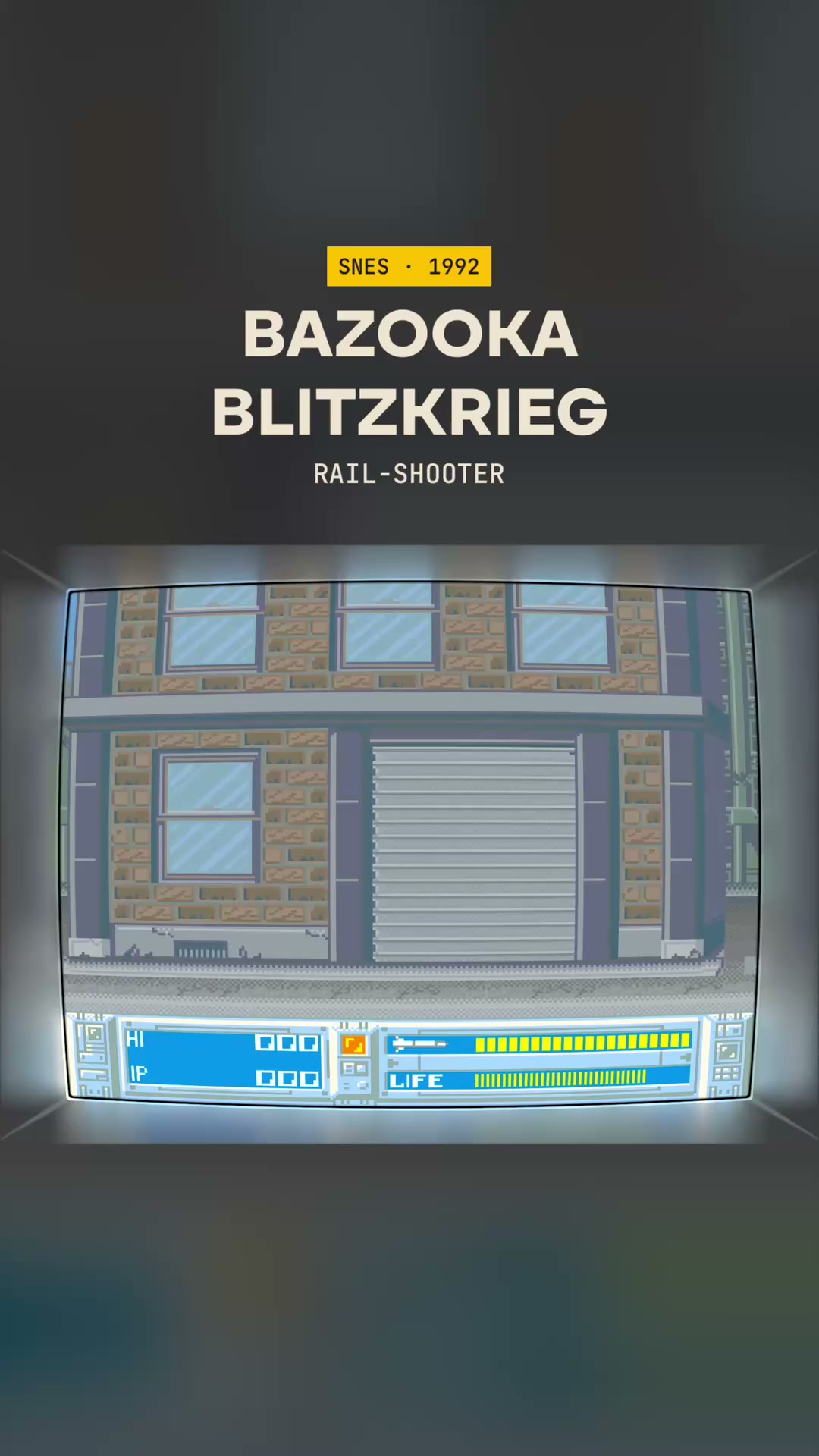 Tose's Bazooka Blitzkrieg is a 1992 SNES rail shooter built around