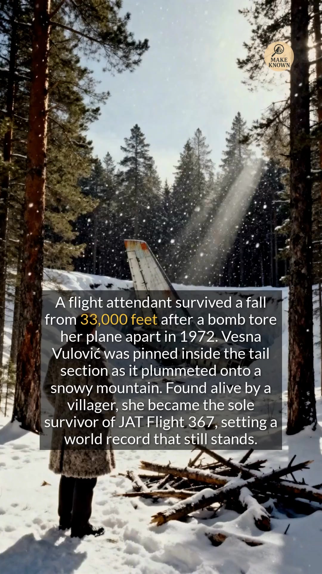 She fell 6 miles from an exploding plane and lived to tell the tale. # ...