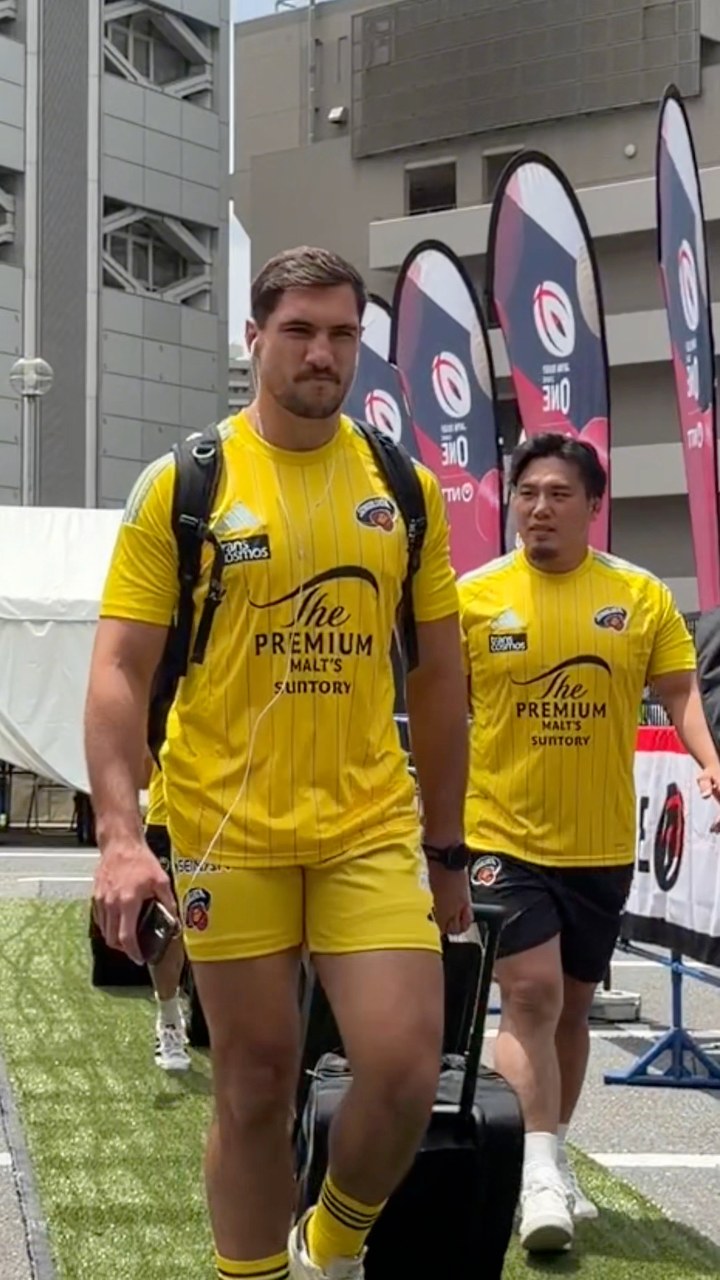 東京サントリーサンゴリアス🟡🦍選手到着🔥 NTTジャパンラグビー