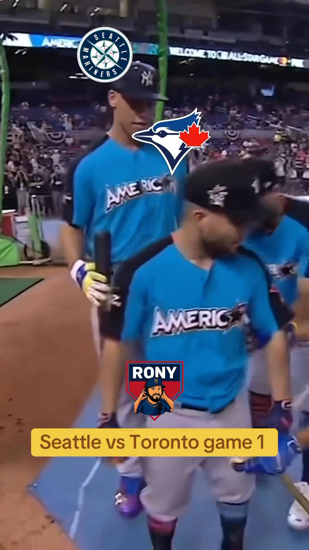 Seattle vs Toronto game 1 #mlb #mlbplayoffs #seattle #toronto # ...