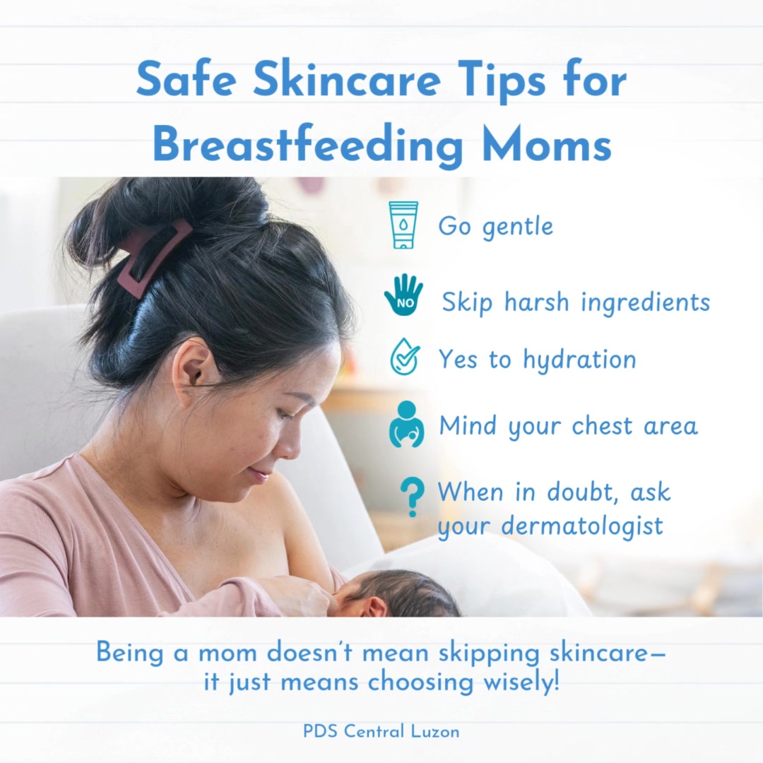 Safe Skincare for Breastfeeding Moms 💗👶, Mama, your skin deserves care too—safely! Here are dermatologist-approved tips while breastfeeding:, 🧴 Go gentle – Fragrance-free, non-irritating cleansers and 