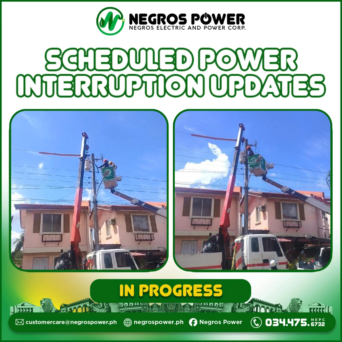 SCHEDULED POWER INTERRUPTION UPDATES Date & Time: October 23, 2025 as ...