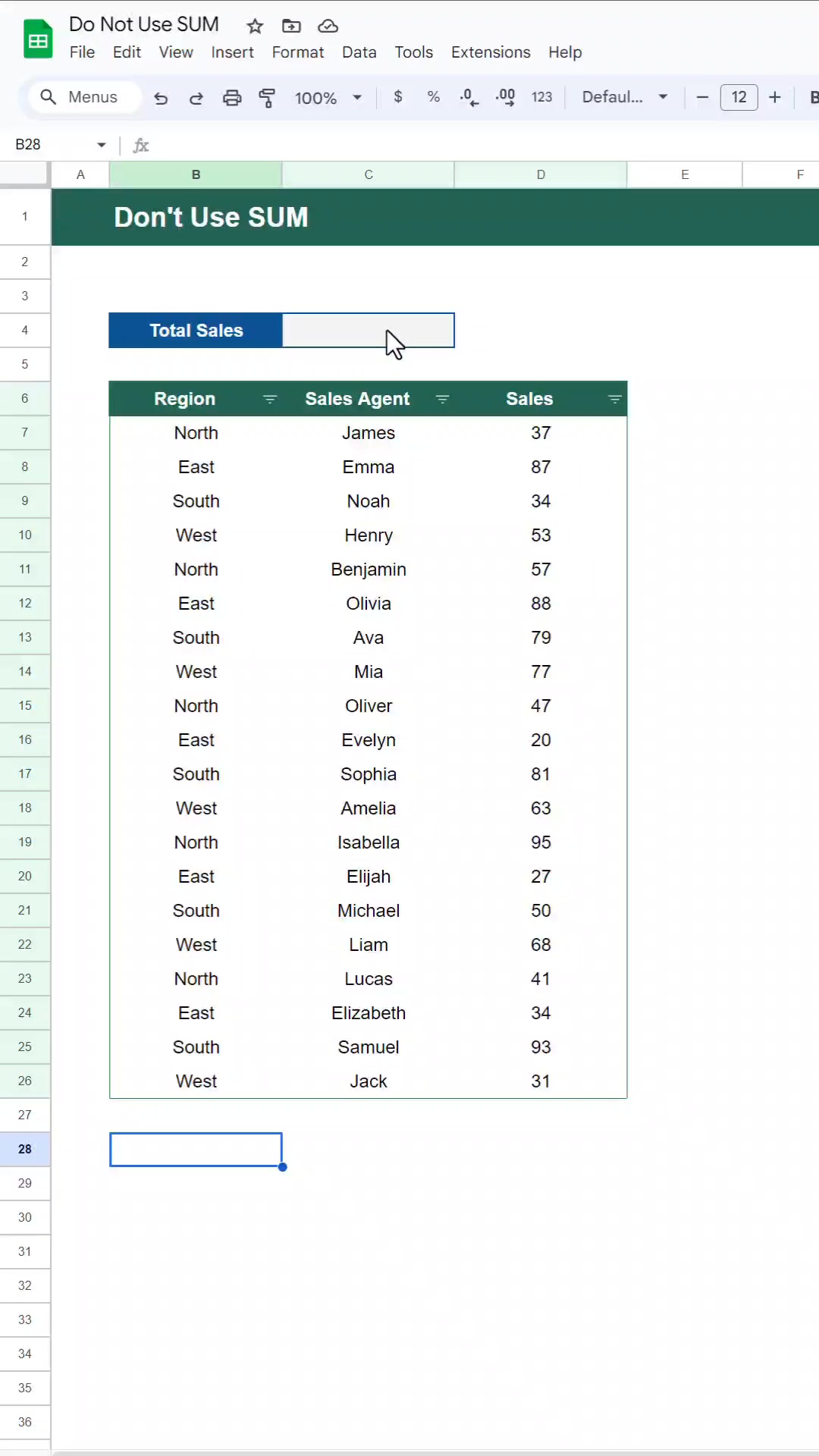 How to SUM Filtered Data in Google Sheets | Data Driven Insights | Facebook