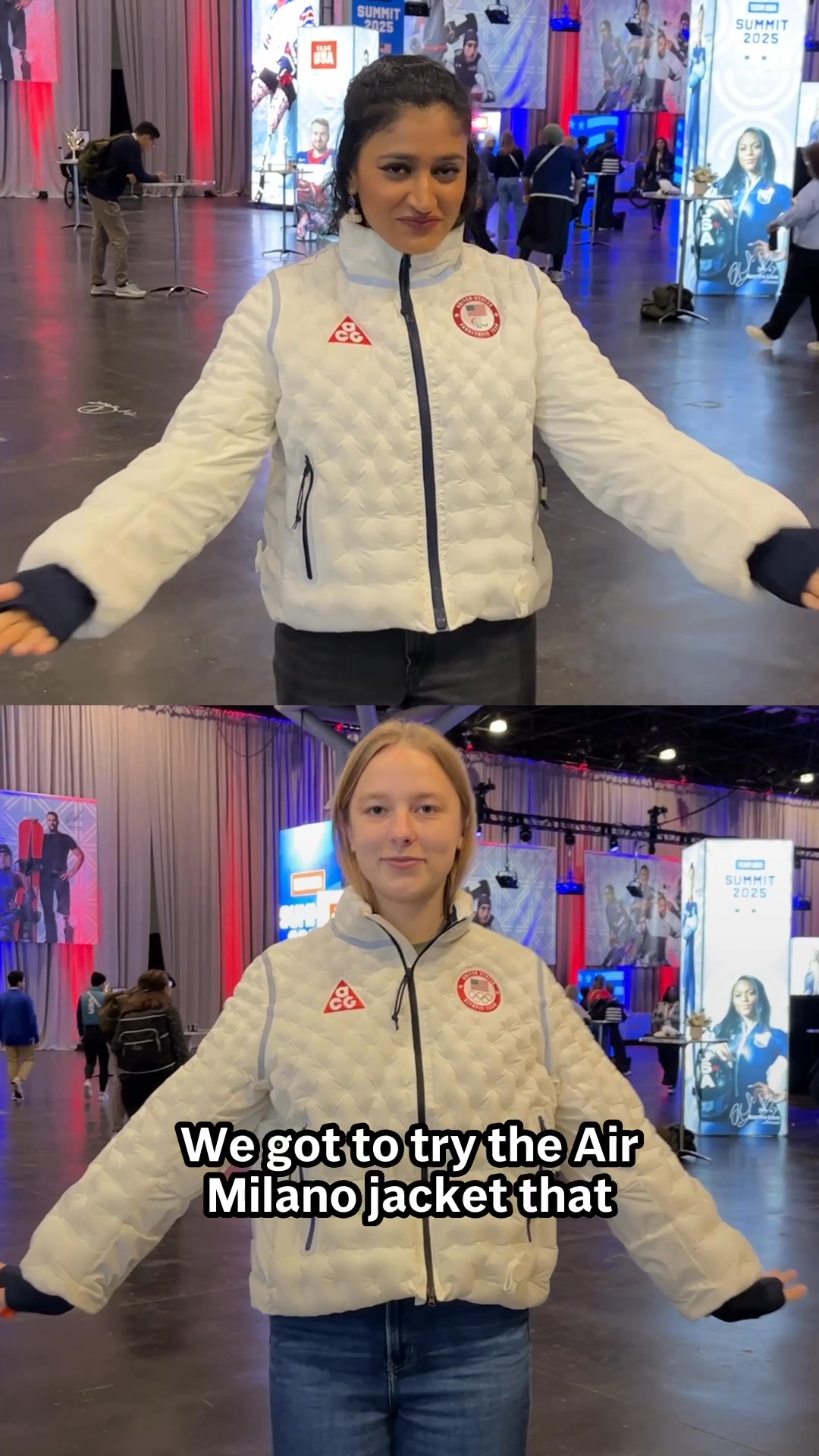 Watch AP reporters try on inflatable Team USA jackets that athletes ...