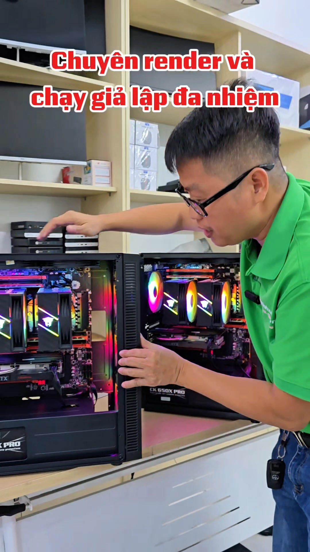 PC xeon 2 cpu 2696v3 36 nhân 72 luồng, ram 128gb, ssd 512gb, card 2060 ...