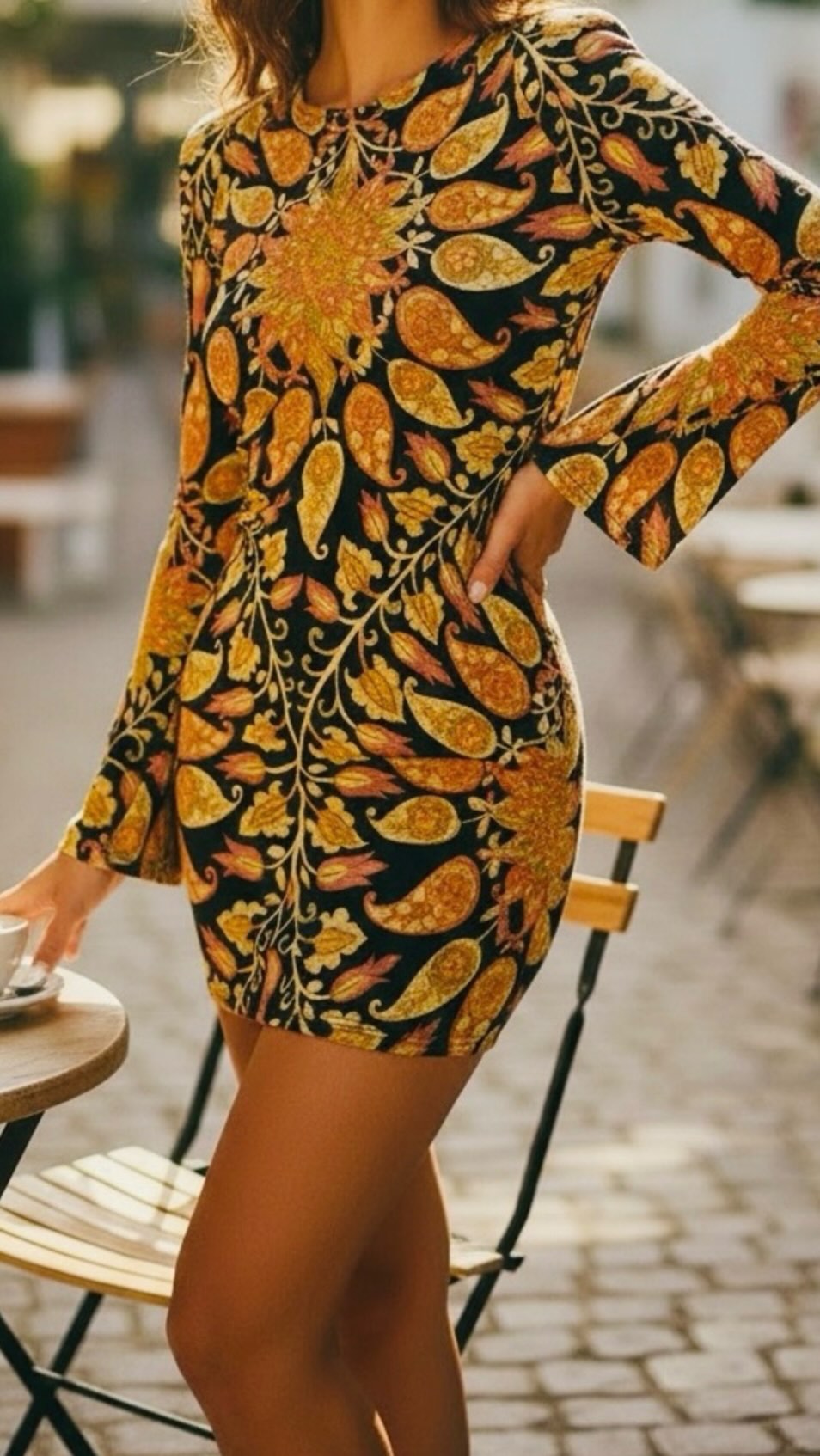 zara black and gold dress Retro Golden Paisley Long Sleeve Open Back Mini Dress, •, NWT Women’s size Xsmall, Retail: $60, WEARnPIECE: $28 *LINK IN BIO ⬇️, www.poshmark.com/closet/wearnpiece, #instastore #clothes Color:Dusty Blue _okendo:syndication_key:CL136063002 tone closure and hidden Kate Moss in slip Gold buttons