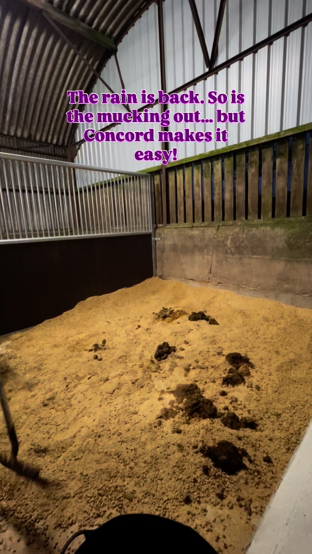 The rain is back. So is the mucking out… but Concord makes it easy 💪💩 ...