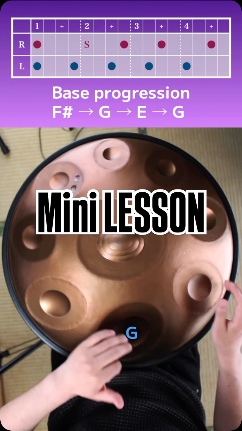 D Sabye”with bottom notes Base progression (F♯→G→E→G） ※ Left