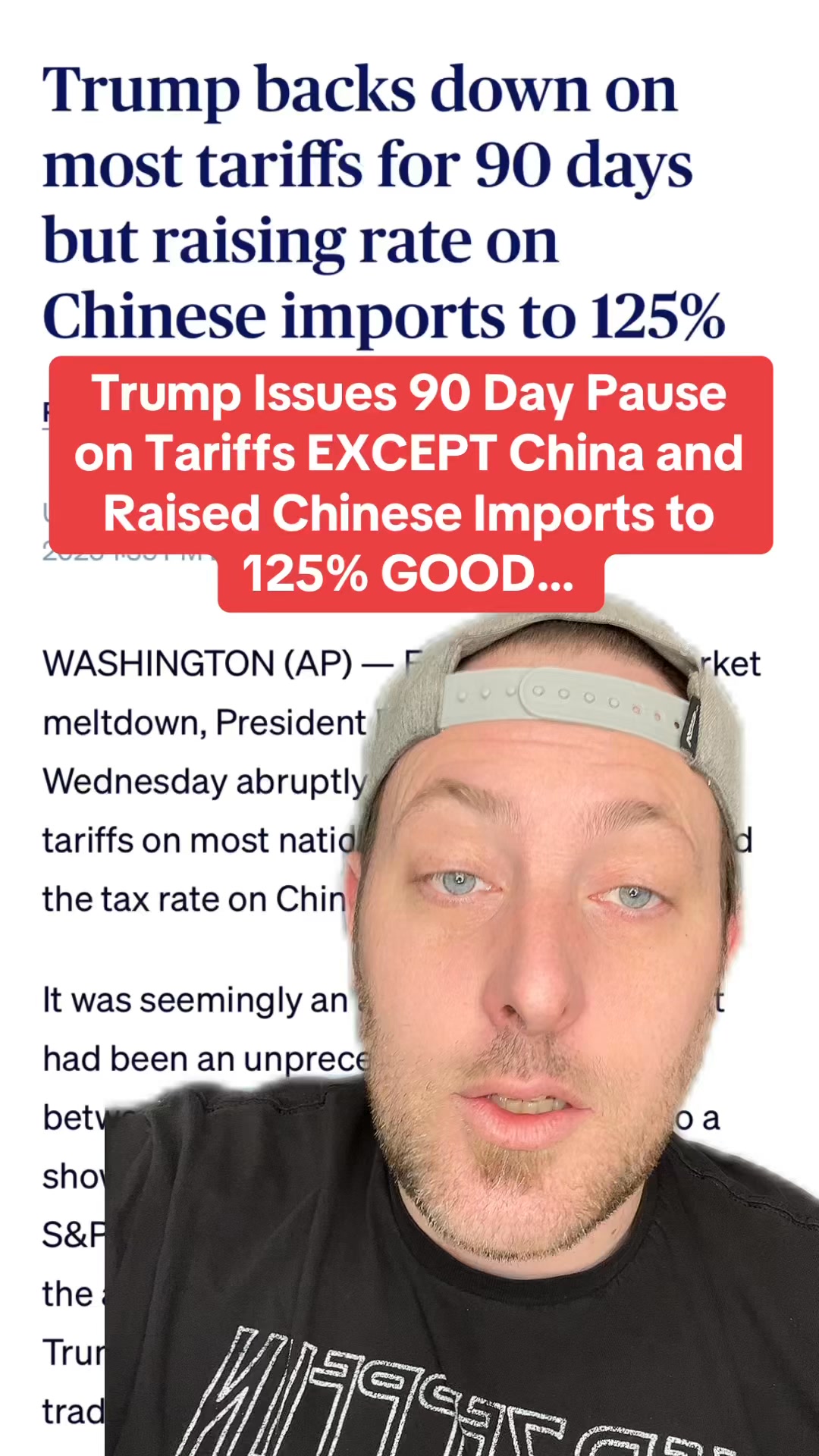Trump issues 90 day pause on tariffs EXCEPT China and raised Chinese ...