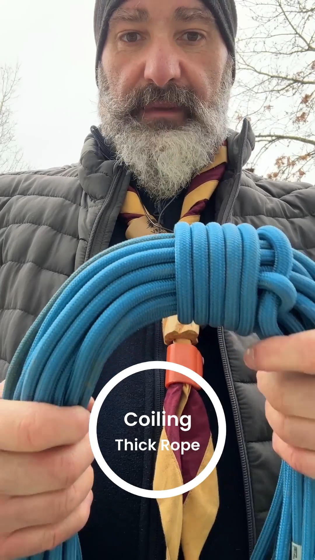 Coiling Rope Part 2. Thicker ropes. Here we start by making a small ...