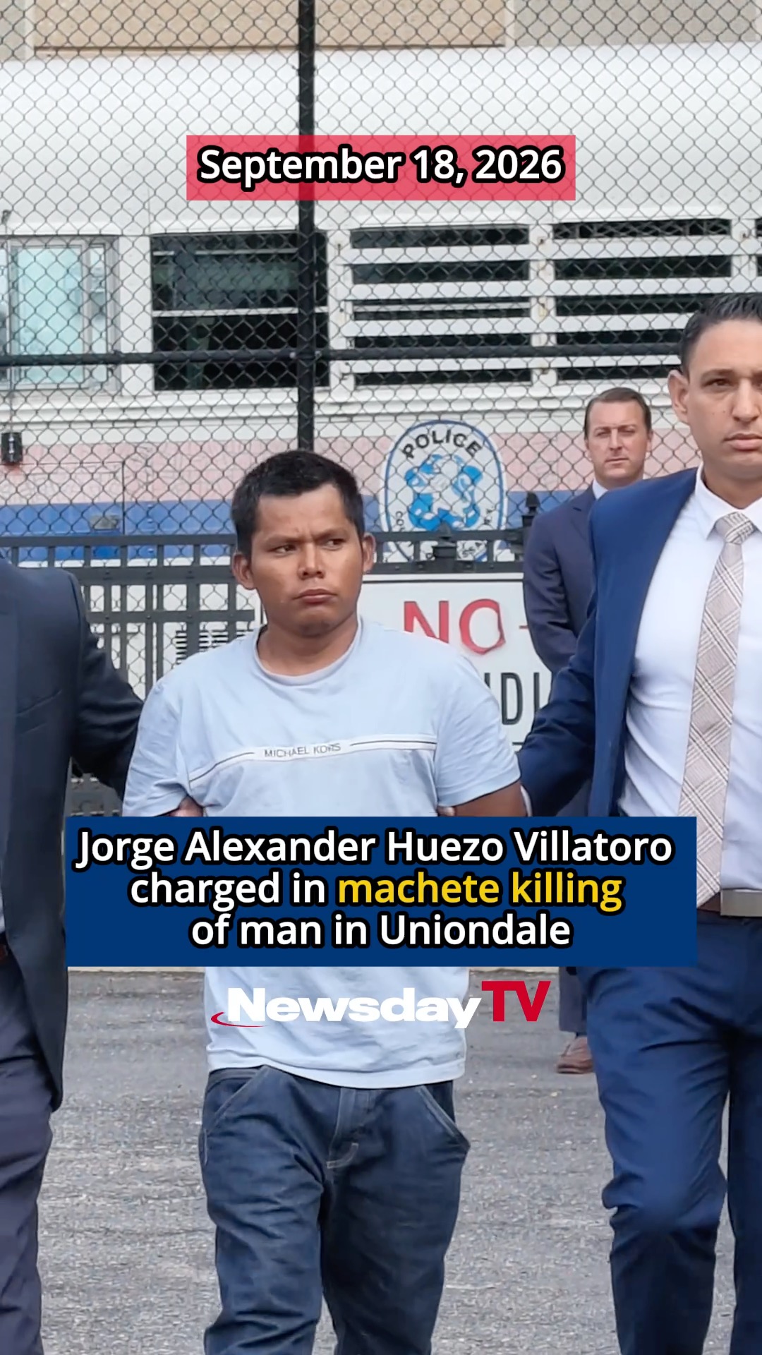 A man from El Salvador pleaded not guilty at an arraignment, and was charged with second-degree murder in connection with a brutal machete killing after a bar fight in Uniondale, according to police 